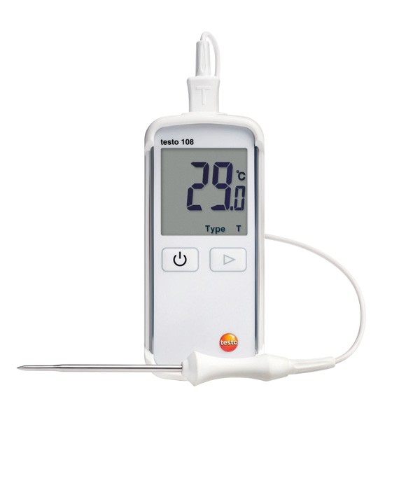 Testo 108 - Thermomètre alimentaire Conforme HACCP et certifié EN 13485 étanche IP 67