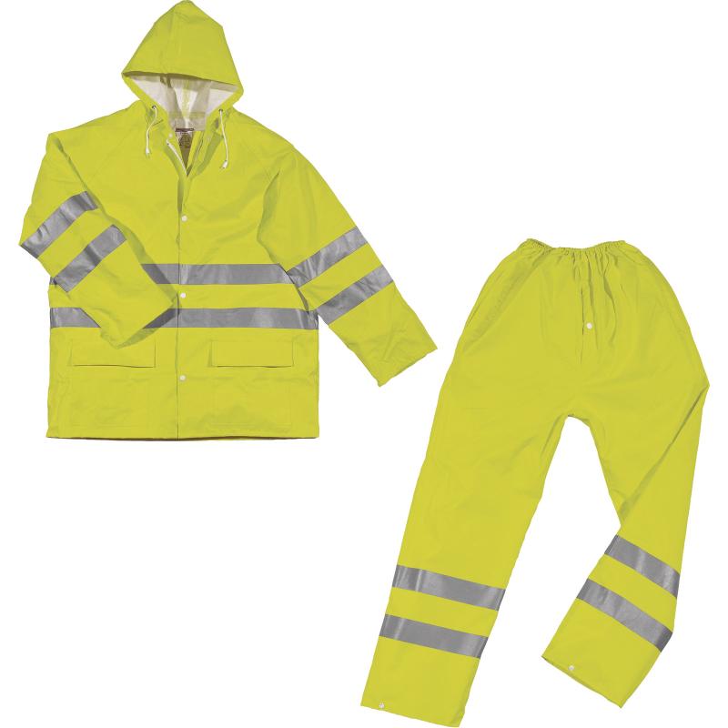 ENSEMBLE DE PLUIE HAUTE VISIBILITÉ EN PVC