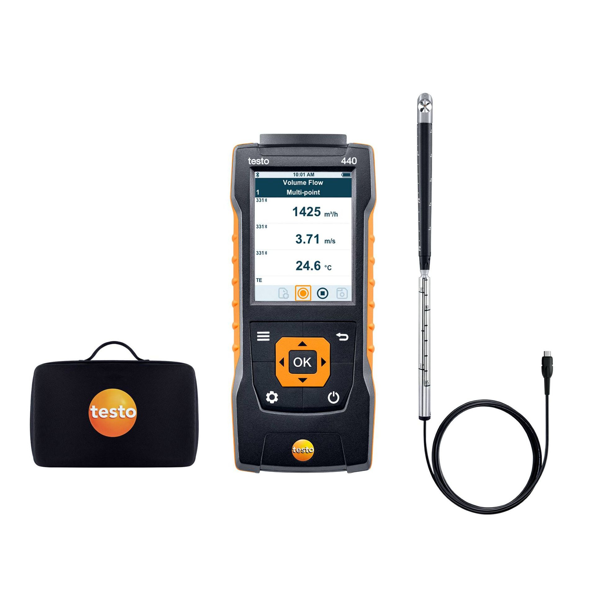 Testo 440 Kit 0563 4401 à hélice de 16 mm 0635 9532 0,6 à 50 m/s