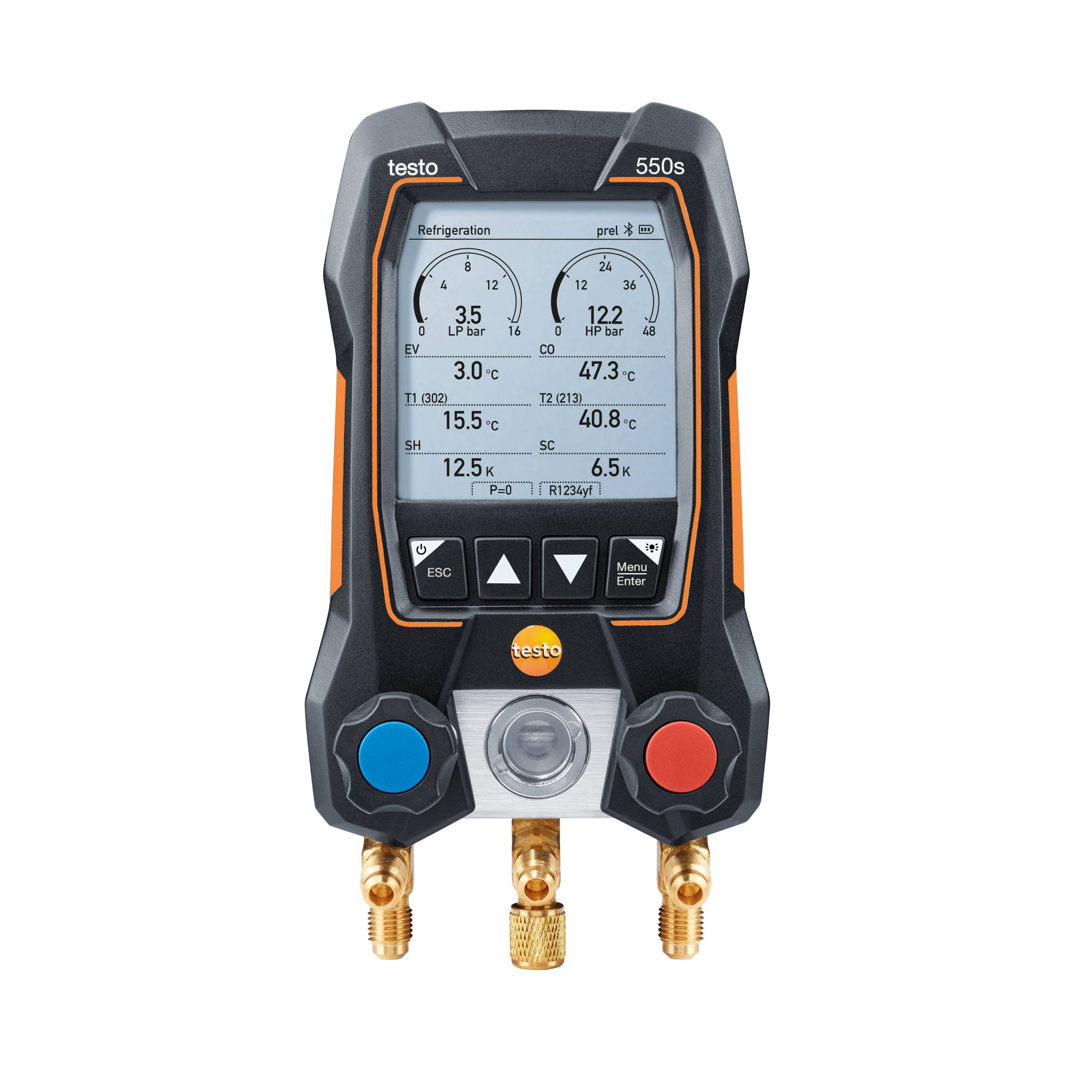 Testo 550 kit de base - Manifold électronique intelligent avec sondes de température filaires à pince (0564 5501)